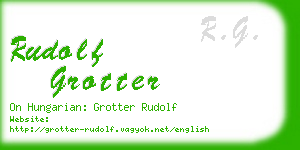 rudolf grotter business card